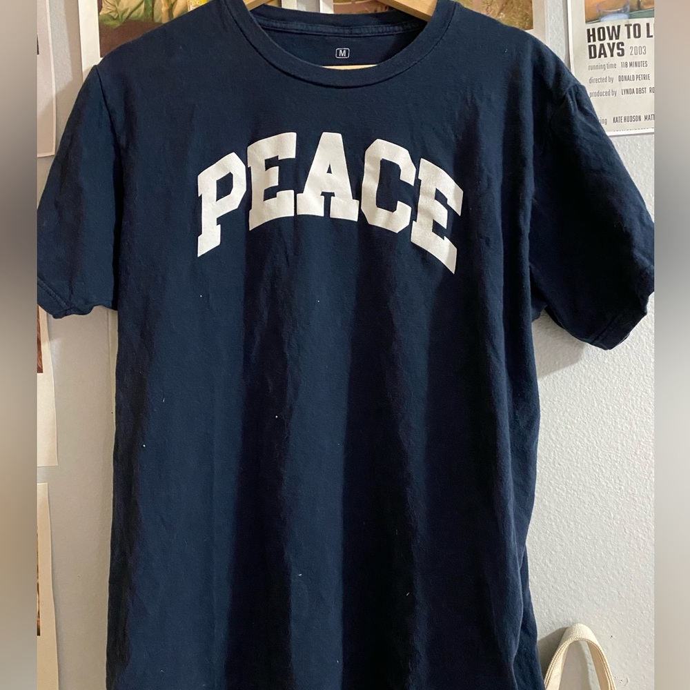 Navy Blue “Peace” T-Shirt